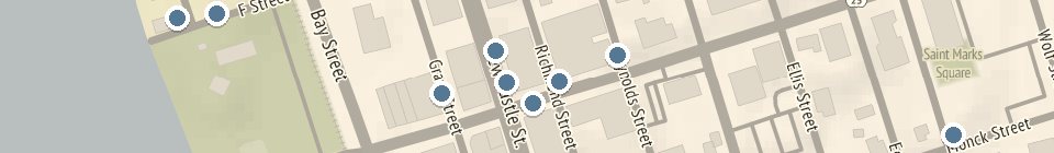 Map of Discover Brunswick with 173 places