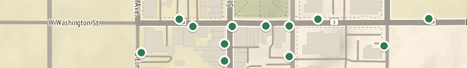 Map of Main Street Medina with 126 places