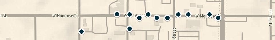 Map of Clermont Main Street with 203 places